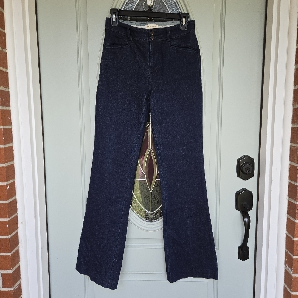 Anthropologie Essential Trouser Flare Leg Jeans